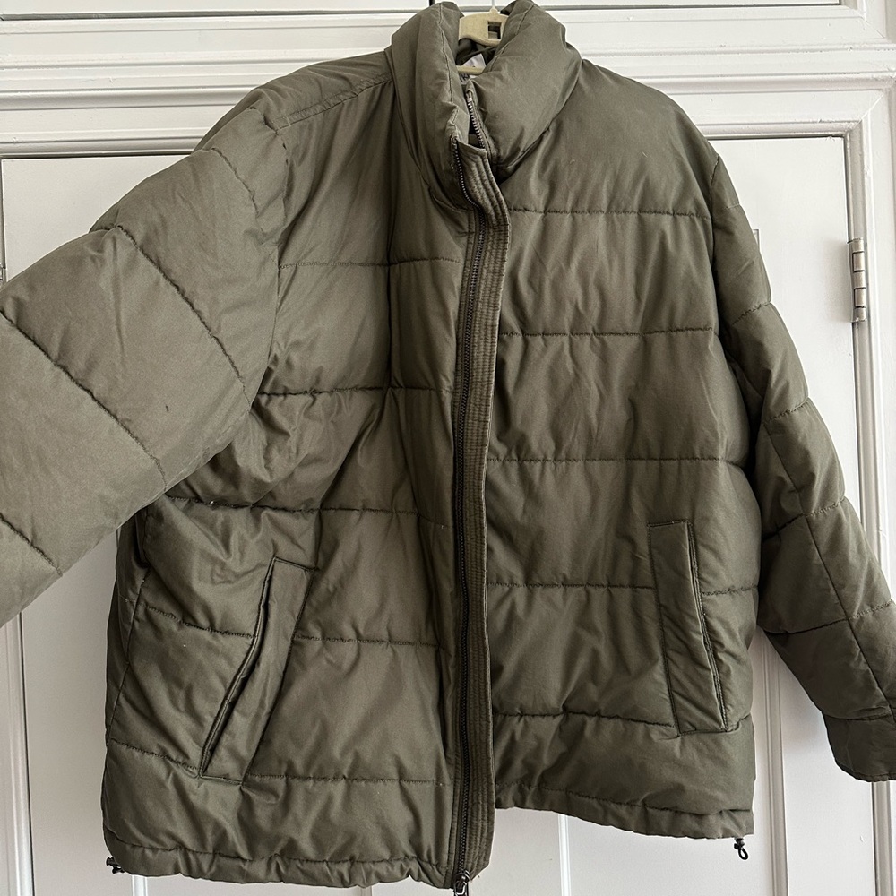 NWT olive Calvin Klein puffy jacket